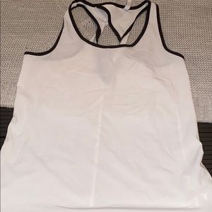 White with black trim Fabletics tank top